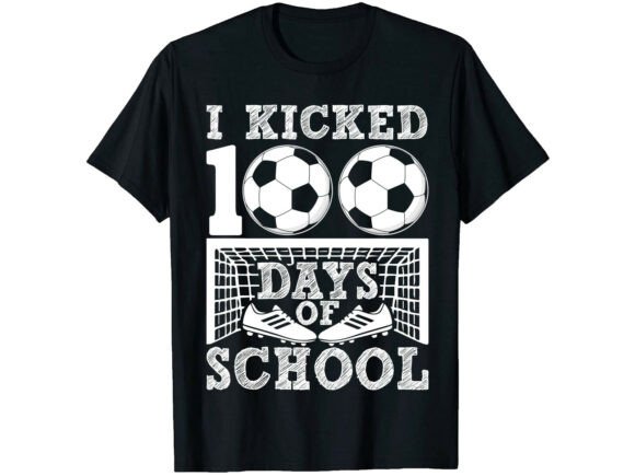 100 Days Kid Soccer T-Shirt Designs