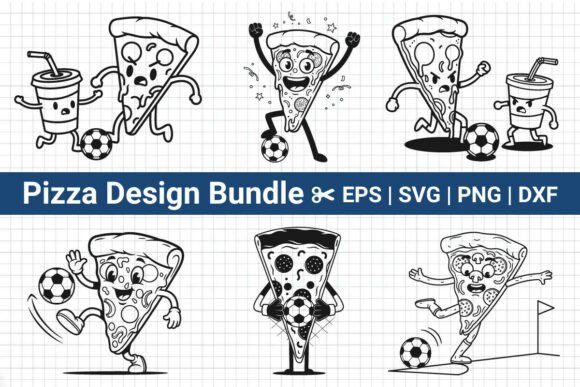Funny Soccer Pizza SVG Sport: Graphics & T-Shirt Designs