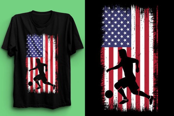 Soccer T-Shirt Design Vector with Flag Review